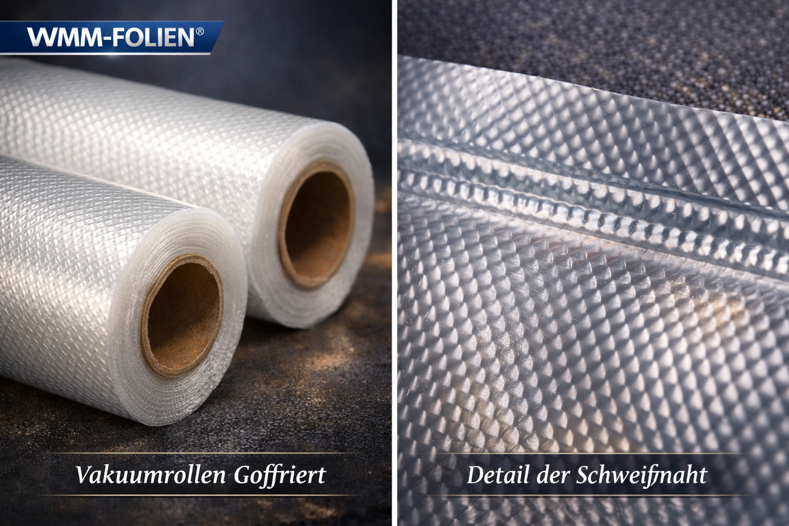 Vakuumrollen Goffriert 105µ Premium Qualität von WMM-FOLIEN