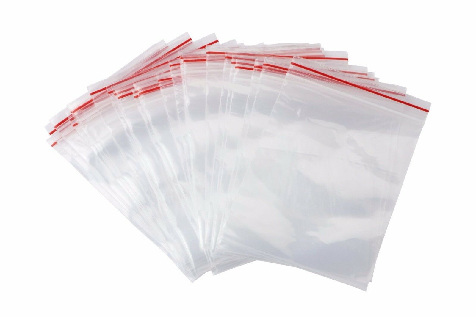 50 Poly Grip Druckverschlussbeutel 51x229mm – 200g/50 Mikron, Klar, SBB